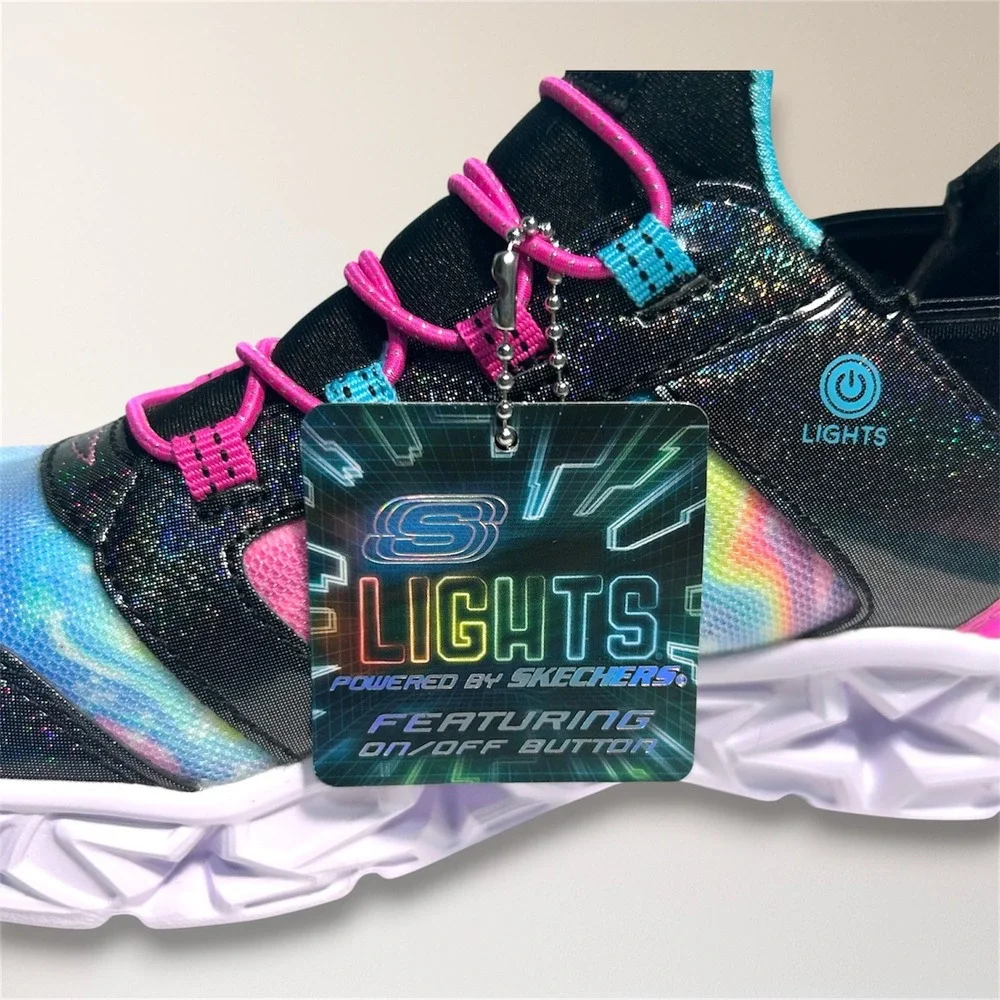 Skechers S Lights Galaxy Lights Slip Ins Tie Dye Athletic Sneakers Youth US 3